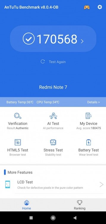 xiaomi redmi note 7 antutu score